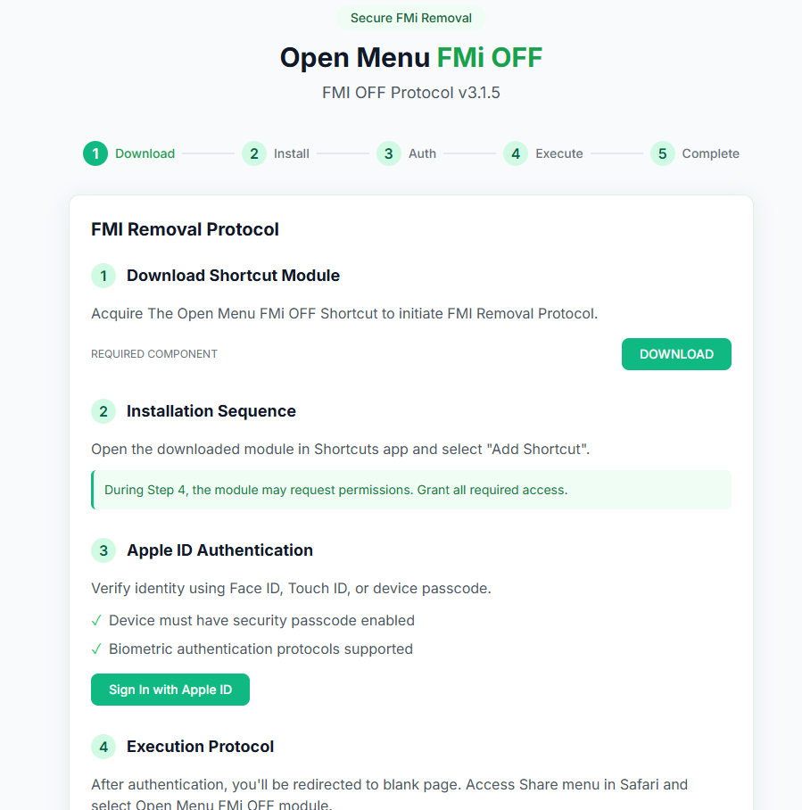 Primium Unlock OpenMenu FMI OFF iPhone/iPad All (Without Any Tool)